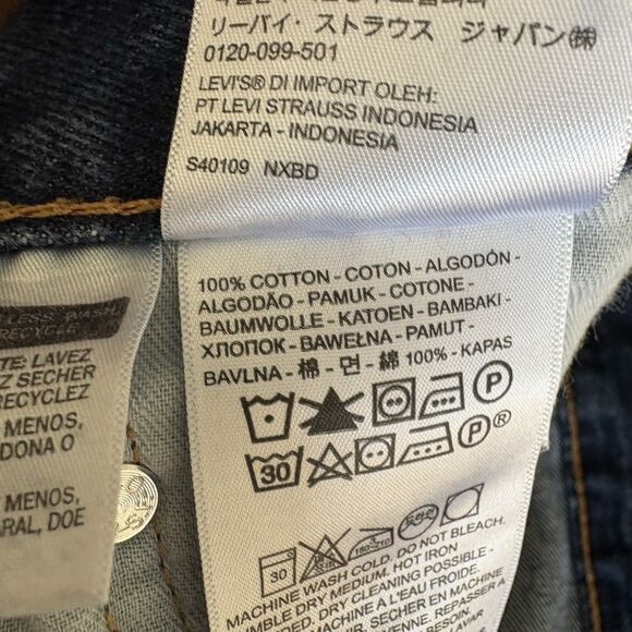 Levis 505 Jeans Mens 42x30 Blue Straight Leg Denim American - Picture 5 of 6